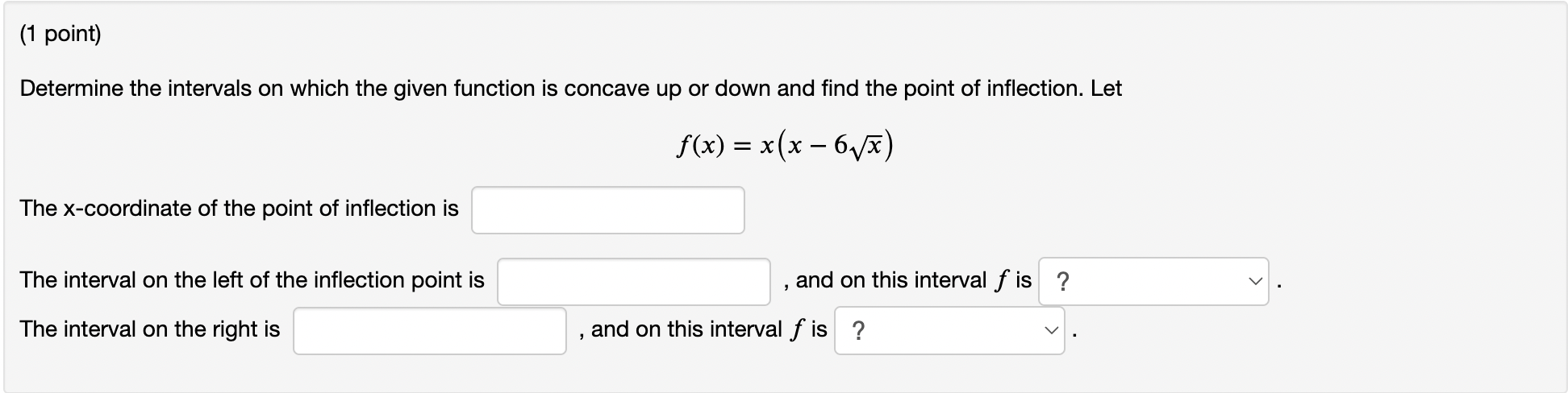Solved Determine the intervals on which the given function | Chegg.com