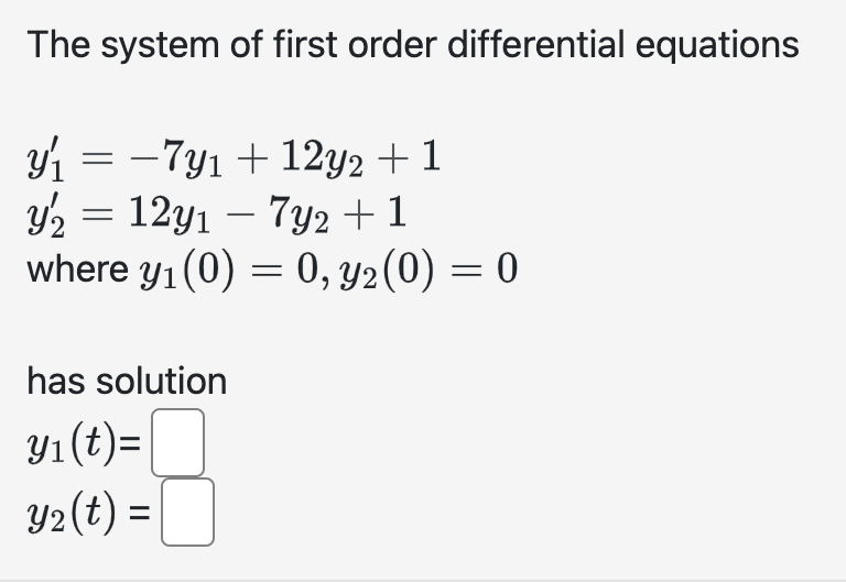 Solved The system of first order differential equations | Chegg.com