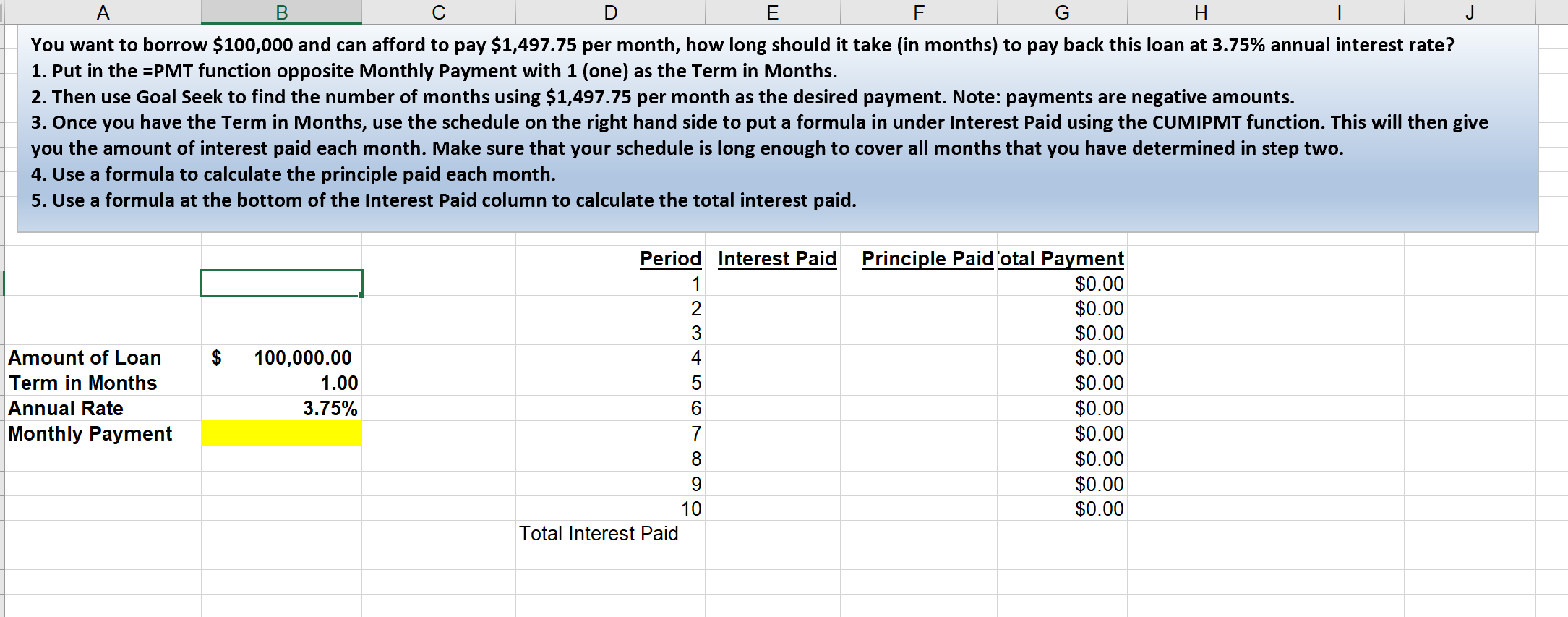Excel Pmt Function With Formula Examples