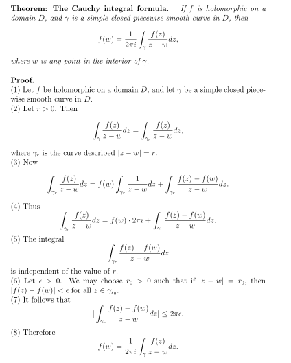 Solved Theorem: The Cauchy integral formula. If f is | Chegg.com