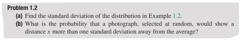 Standard Deviation Word Problem Examples Problem 1.2 (a) Find the standard deviation of the | Chegg.com