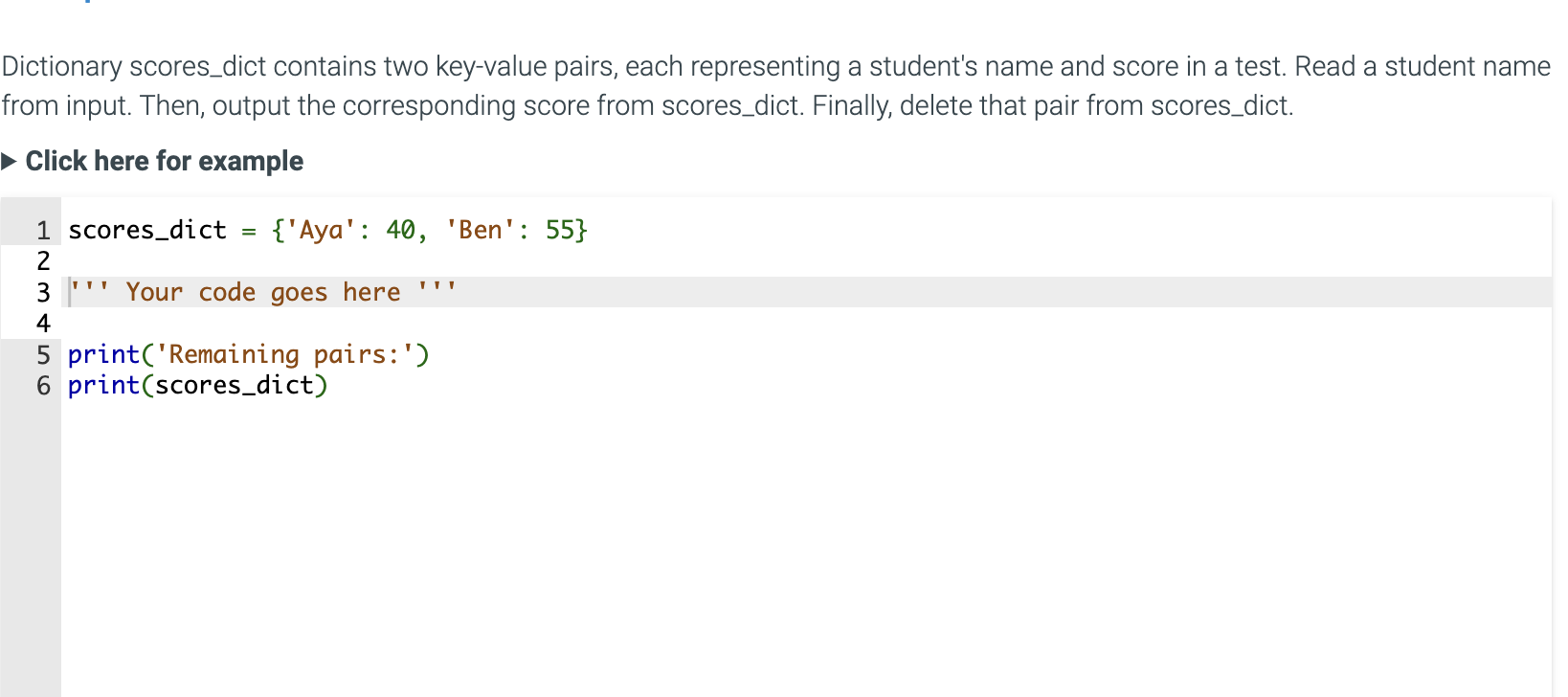 dictionary-scores-dict-contains-two-key-value-pairs-chegg