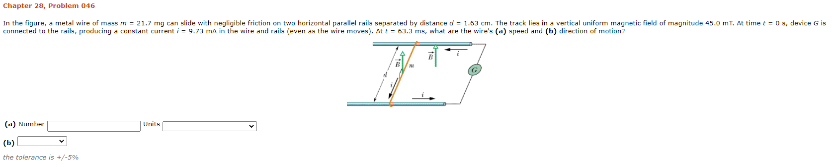 Solved Chapter 28, Problem 046 In the figure, a metal wire | Chegg.com