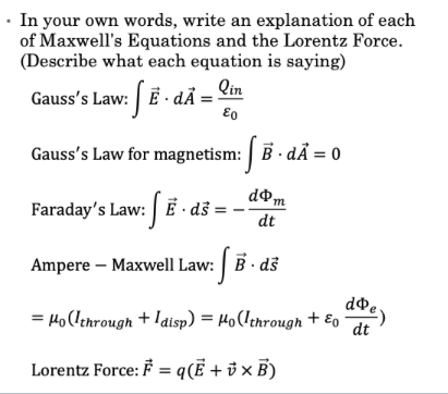 Solved In Your Own Words, Write An Explanation Of Each Of 