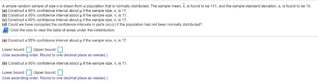 Solved A simple random sample of size n is drawn from a | Chegg.com