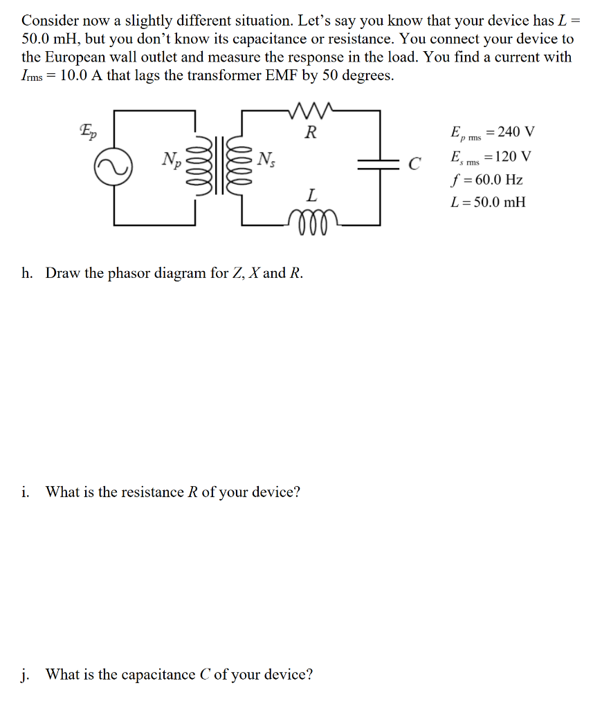 Solved Ac Circuits Epm An Electronic Device Consisting O Chegg Com