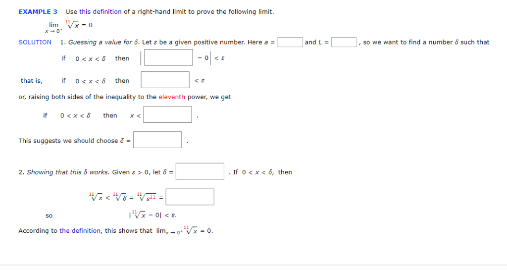 Solved Use this definition of a right-hand limit to prove | Chegg.com