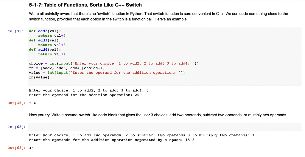 Solved Lab 5-1: Python Shortcuts Instructions: for cells in | Chegg.com