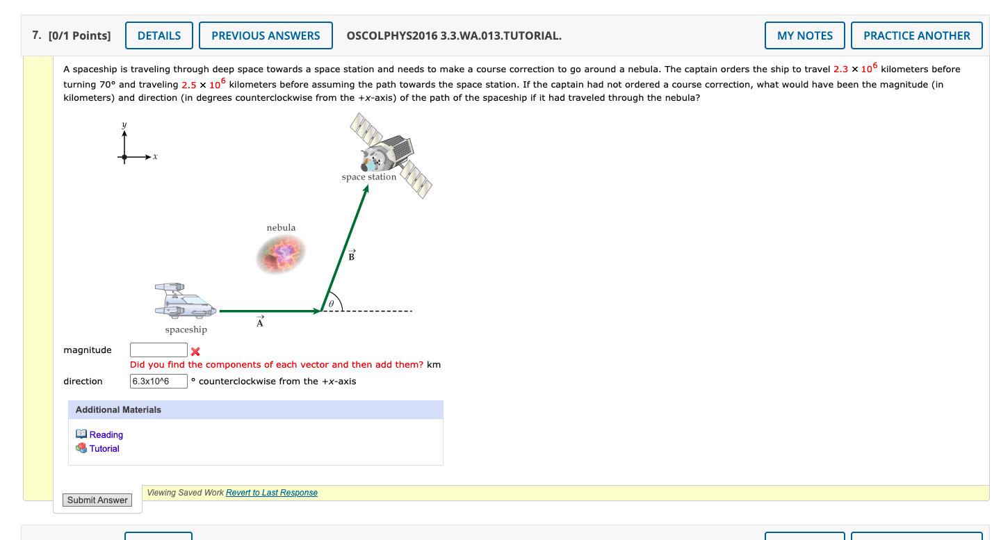 Solved A spaceship is traveling through deep space towards a | Chegg.com