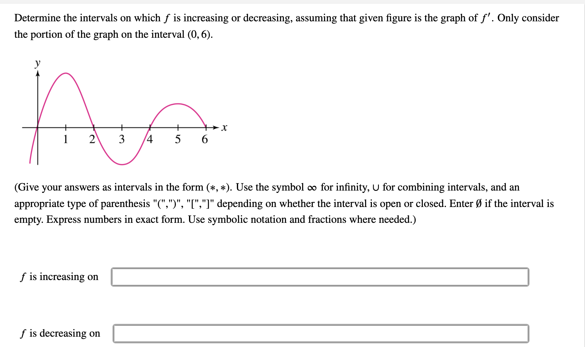Solved Determine the intervals on which f is increasing or | Chegg.com