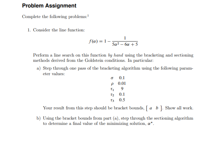 Solved Complete the following problems: 1 1. Consider the | Chegg.com