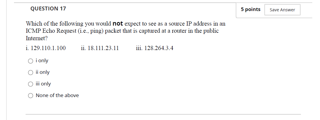 Solved QUESTION 17 5 points Save Answer Which of the | Chegg.com