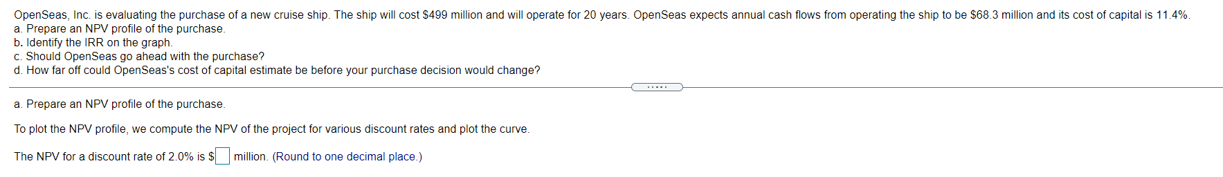 Solved OpenSeas, Inc. Is Evaluating The Purchase Of A New | Chegg.com