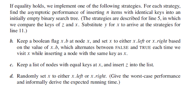 Solved 12-1 Binary search trees with equal keys Equal keys | Chegg.com