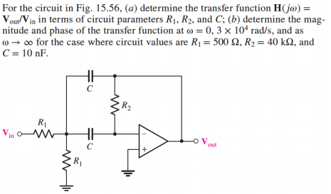 Solved For the circuit in Fig. 15.56, (a) determine the | Chegg.com