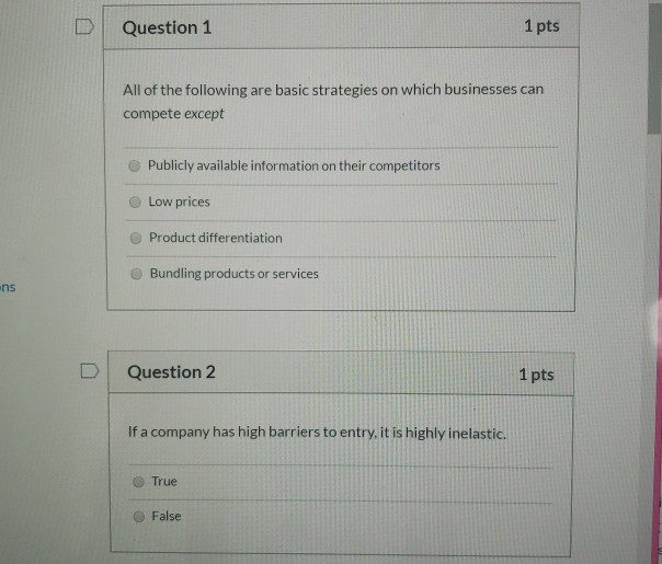 Solved Question 1 1 pts All of the following are basic | Chegg.com