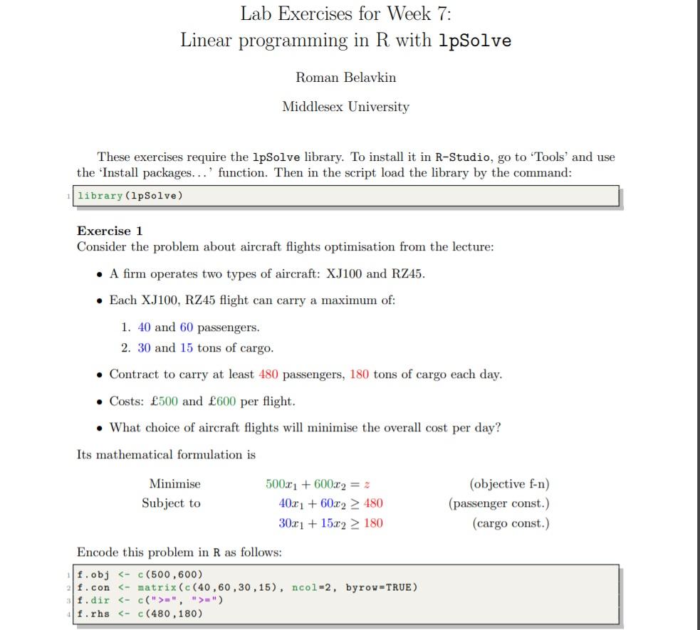 Linear Programming Utilizing lpSolve in R to Optimize Picks in a