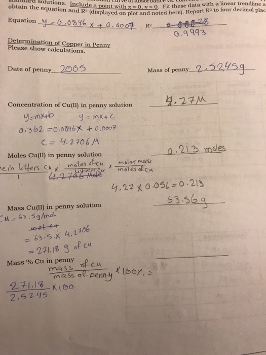 Solved Hi thi is my lab calculation i need u to solve moles | Chegg.com