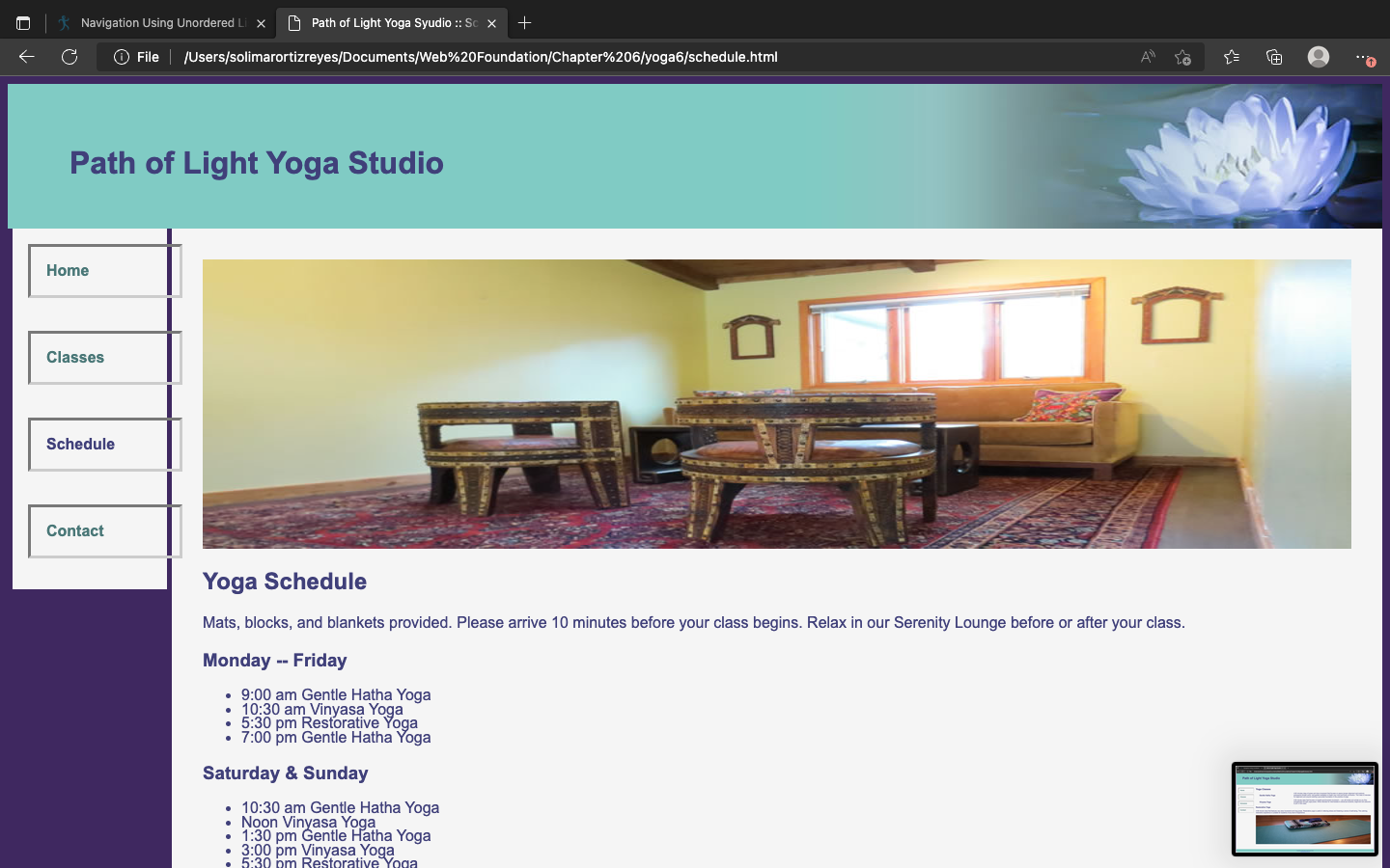 Path of Light Yoga Studio
Yoga Schedule
Mats, blocks, and blankets provided. Please arrive 10 minutes before your class begin