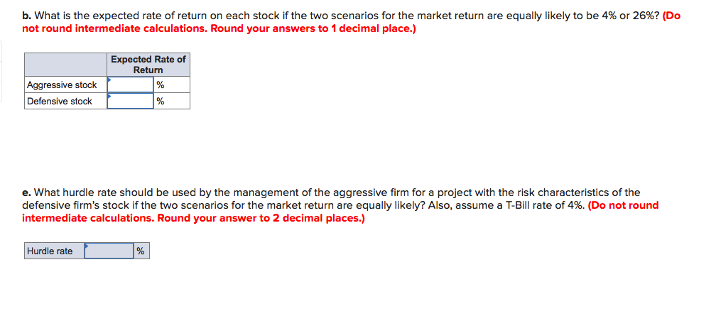 Solved B. What Is The Expected Rate Of Return On Each Stock | Chegg.com