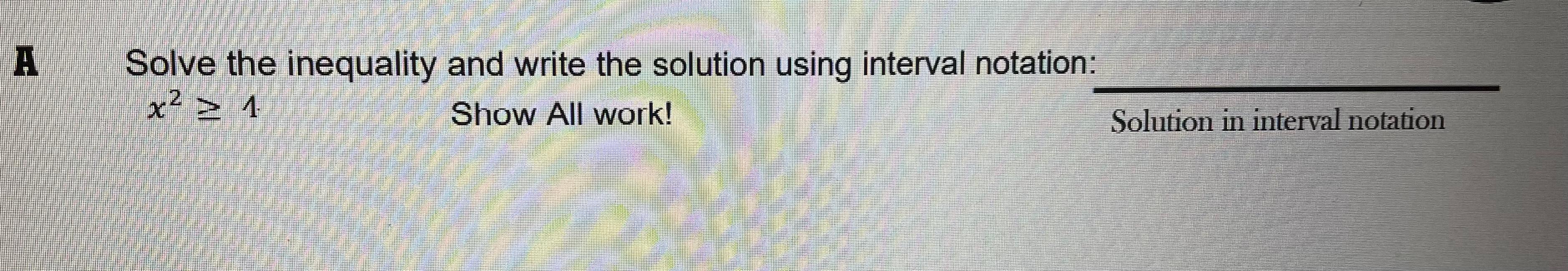 Solved Solve the inequality and write the solution using | Chegg.com