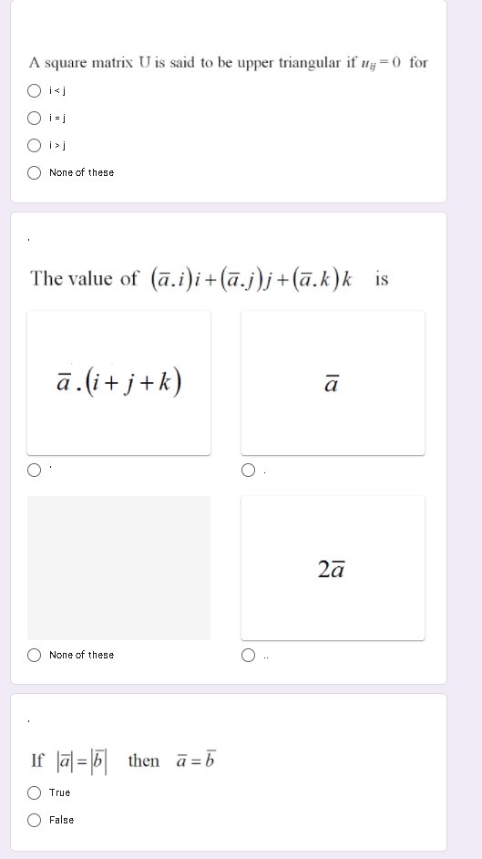 Solved A Square Matrix U Is Said To Be Upper Triangular I Chegg Com