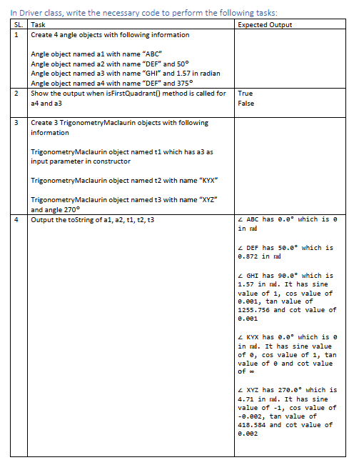Solved You need to create 3 Java classes using the following | Chegg.com