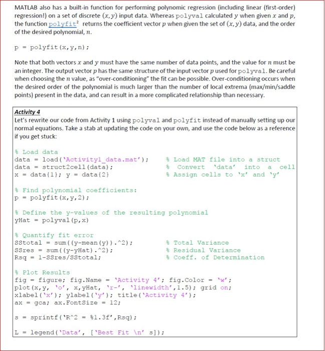 MATLAB also has a built-in function for performing | Chegg.com