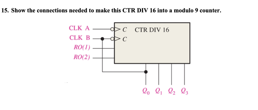 Ctr Link Module Solved 15. Show the connections needed to make this CTR DIV | Chegg.com