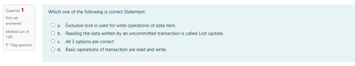Solved Which one of the following is correct Statement. a. | Chegg.com