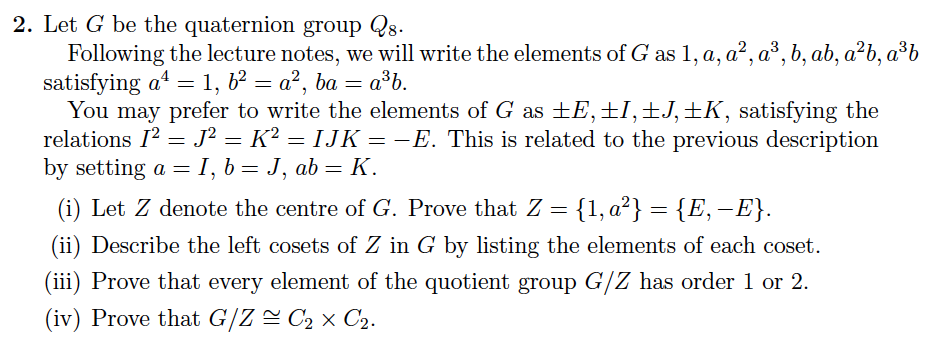 Solved 1 Let G C And N Z C 121 1 Which Is A Chegg Com