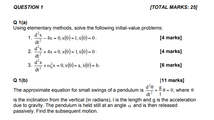 Solved QUESTION 1 [TOTAL MARKS: 25) 1. Q 1(a) Using | Chegg.com