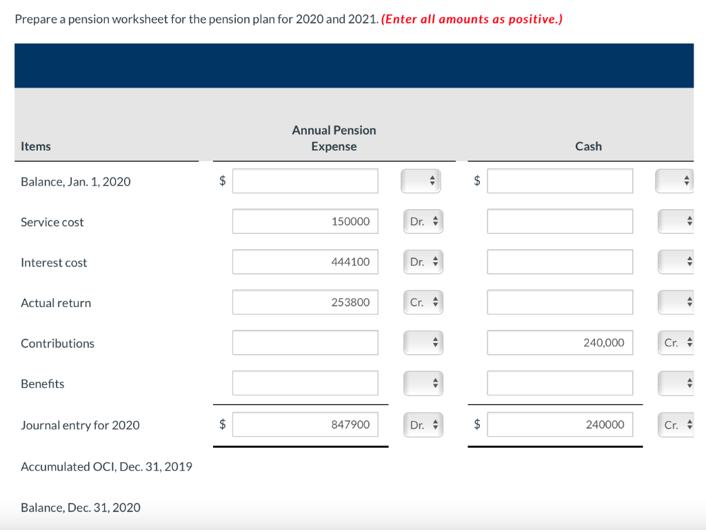 Solved On January 1, 2020, Pina Company has the following | Chegg.com