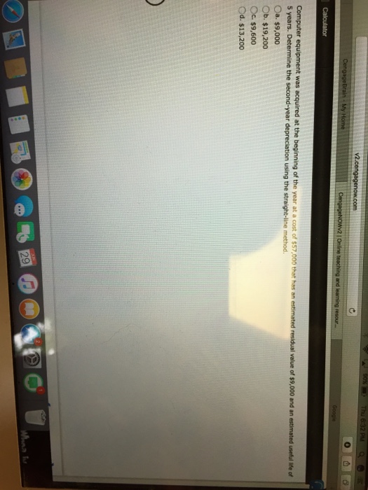 Solved Computer equipment was acquired at the beginning of