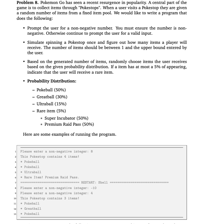 Solved Problem 8. Pokemon Go has seen a recent resurgence in | Chegg.com