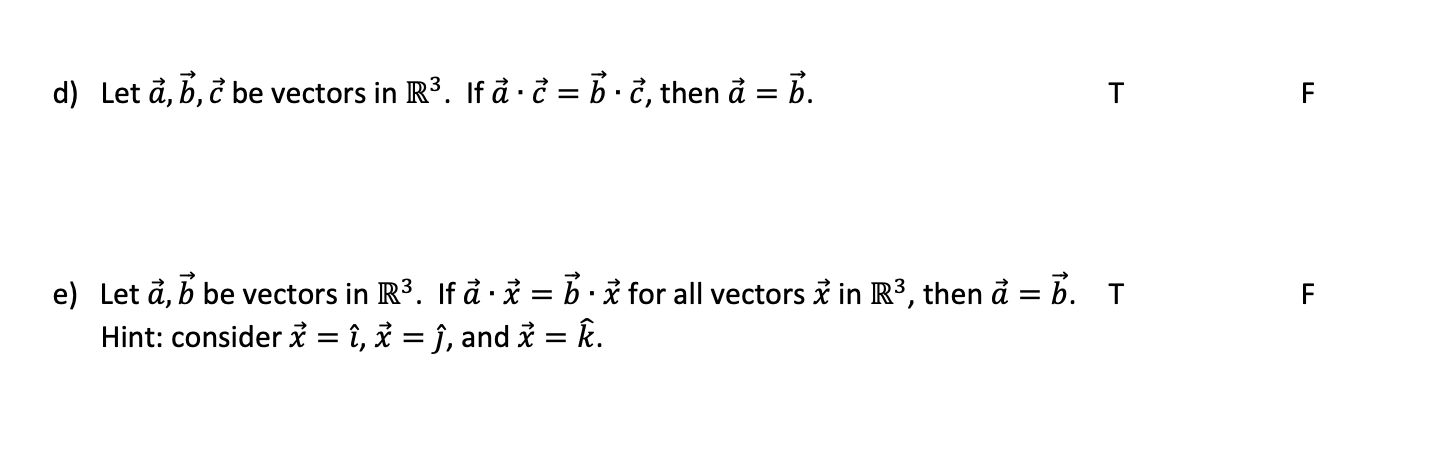 Solved D Let A B C Be Vectors In R3 If A C Th Chegg Com