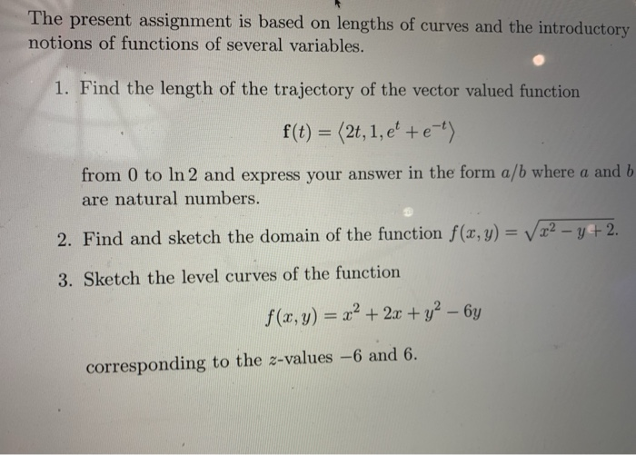 Solved The Present Assignment Is Based On Notions Of Func