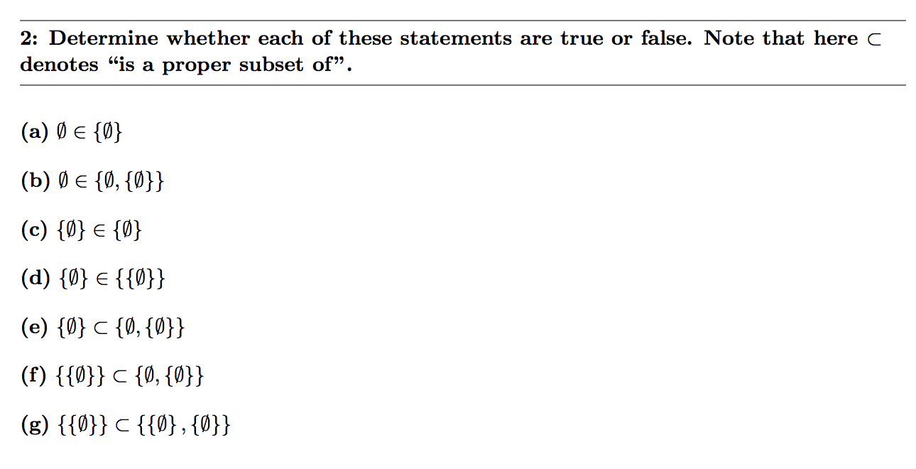 Solved 2: Determine whether each of these statements are | Chegg.com