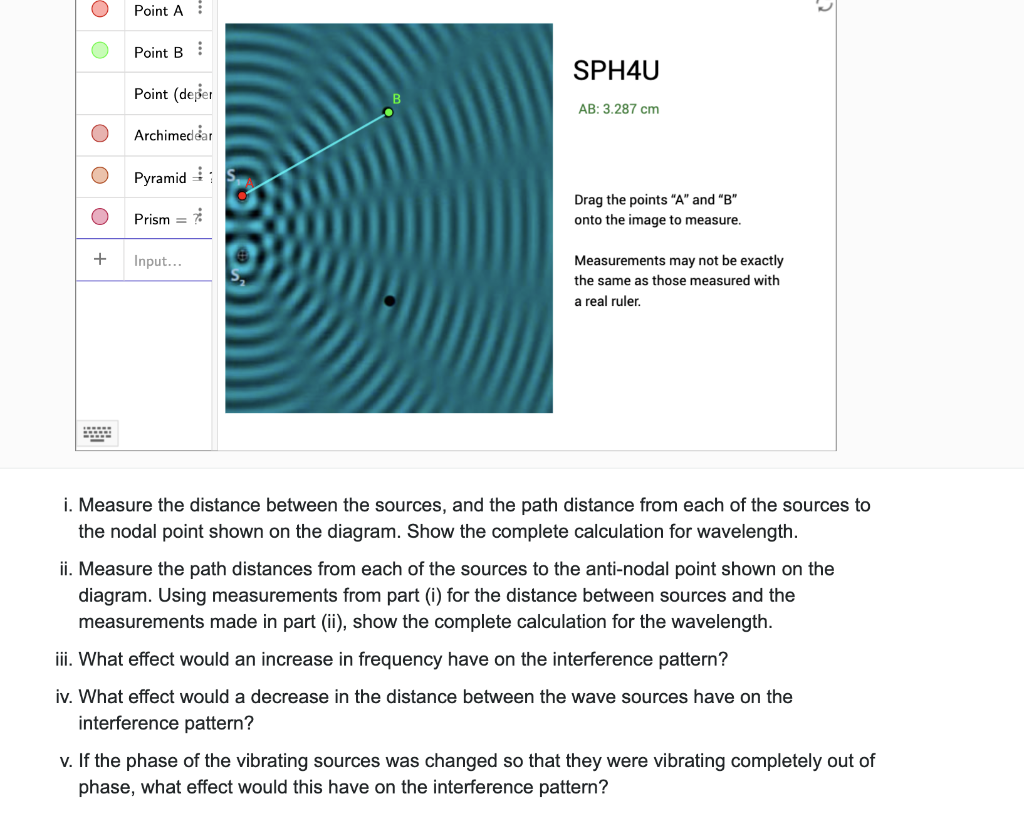 Solved Point A Point B : SPH4U Point (deper AB: 3.287 Cm | Chegg.com