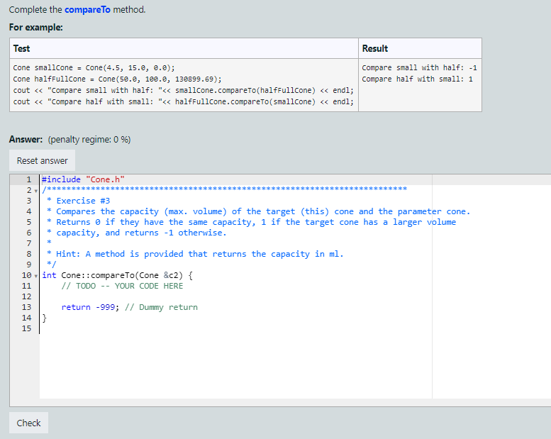 Solved C++ Cone Class The following class named Cone can be | Chegg.com