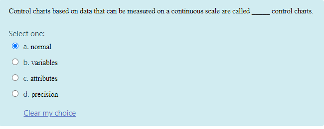 Solved Control Charts Based On Data That Can Be Measured On Chegg