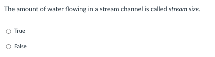 Solved The amount of water flowing in a stream channel is | Chegg.com