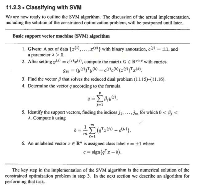 11.2.3. Classifying with SVM We are now ready to | Chegg.com