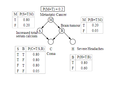 Solved Bayesian Networks: Metastatic cancer is a possible | Chegg.com