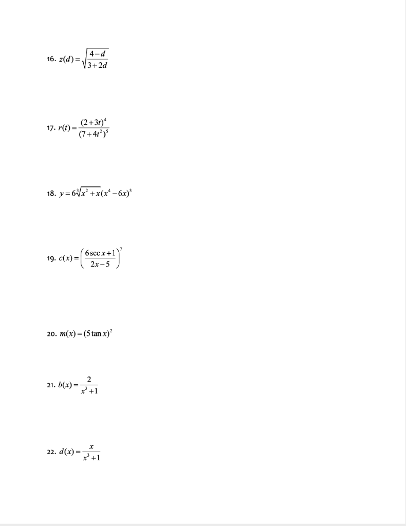 Solved Math 2023 Derivative 