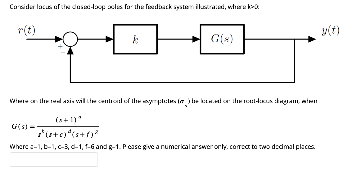 Solved Consider locus of the closed-loop poles for the | Chegg.com