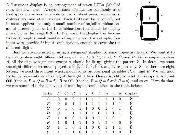 Solved m n A 7-segment display is an arrangement of seven | Chegg.com