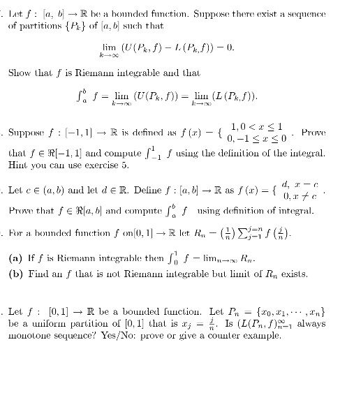 Solved Letf A B R Be A Bounded Function Suppose Ther Chegg Com