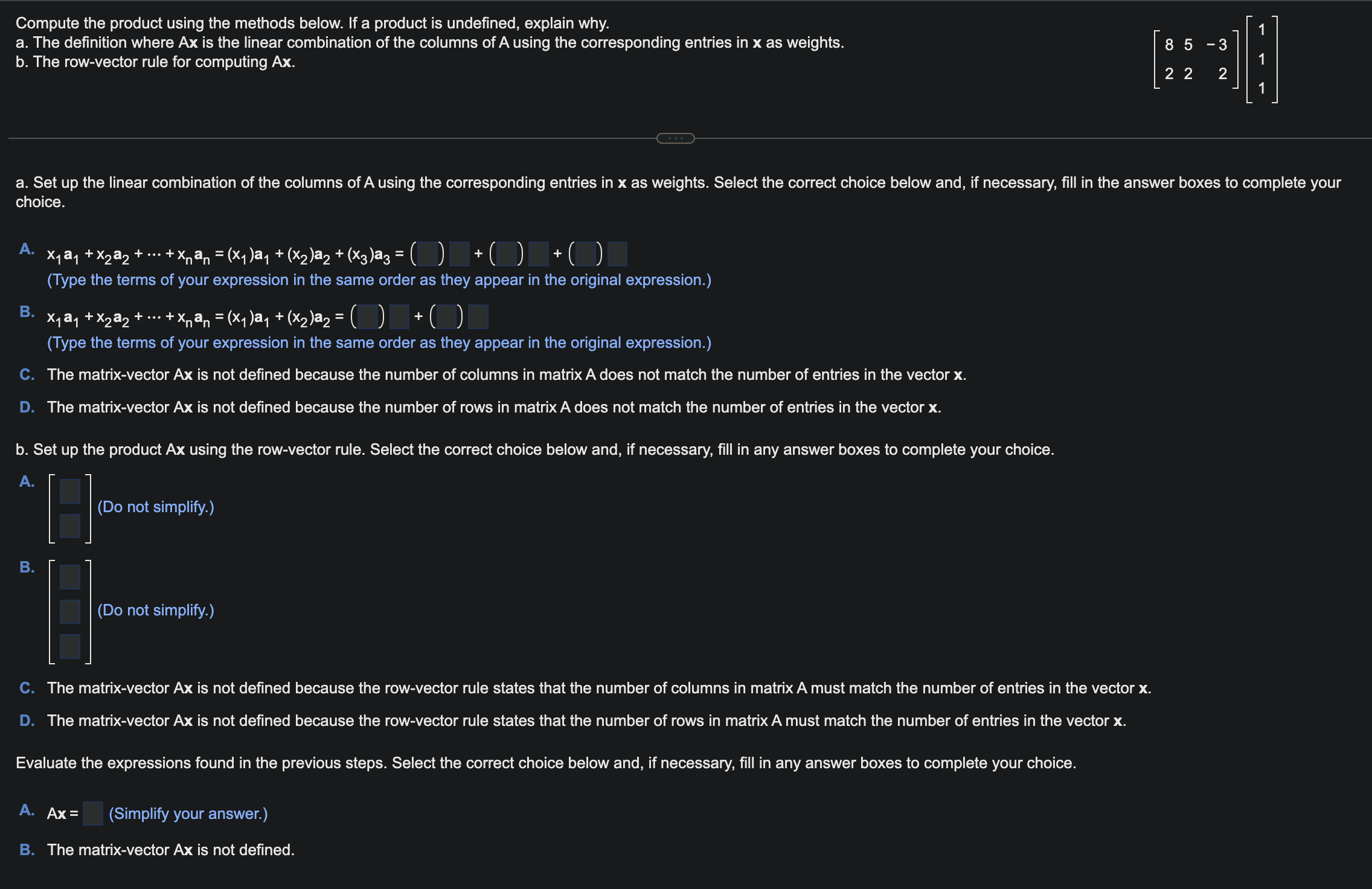 Solved Compute the product using the methods below. If a | Chegg.com