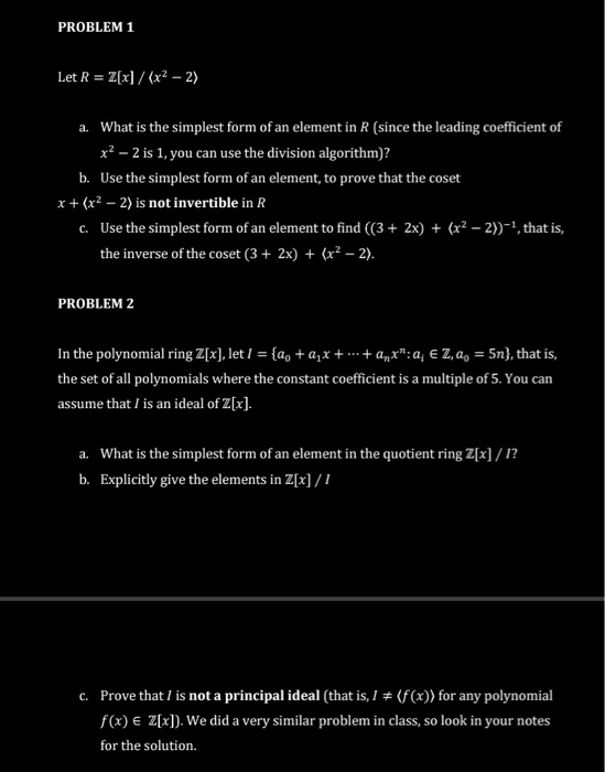 Solved Problem 1 Let R Z X X2 2 A What Is The 6373